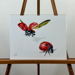 Ladybug Portrait Original Art Print - Etsy
