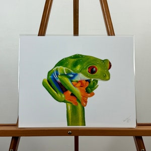 Green Tree Frog 1 Original Art Print