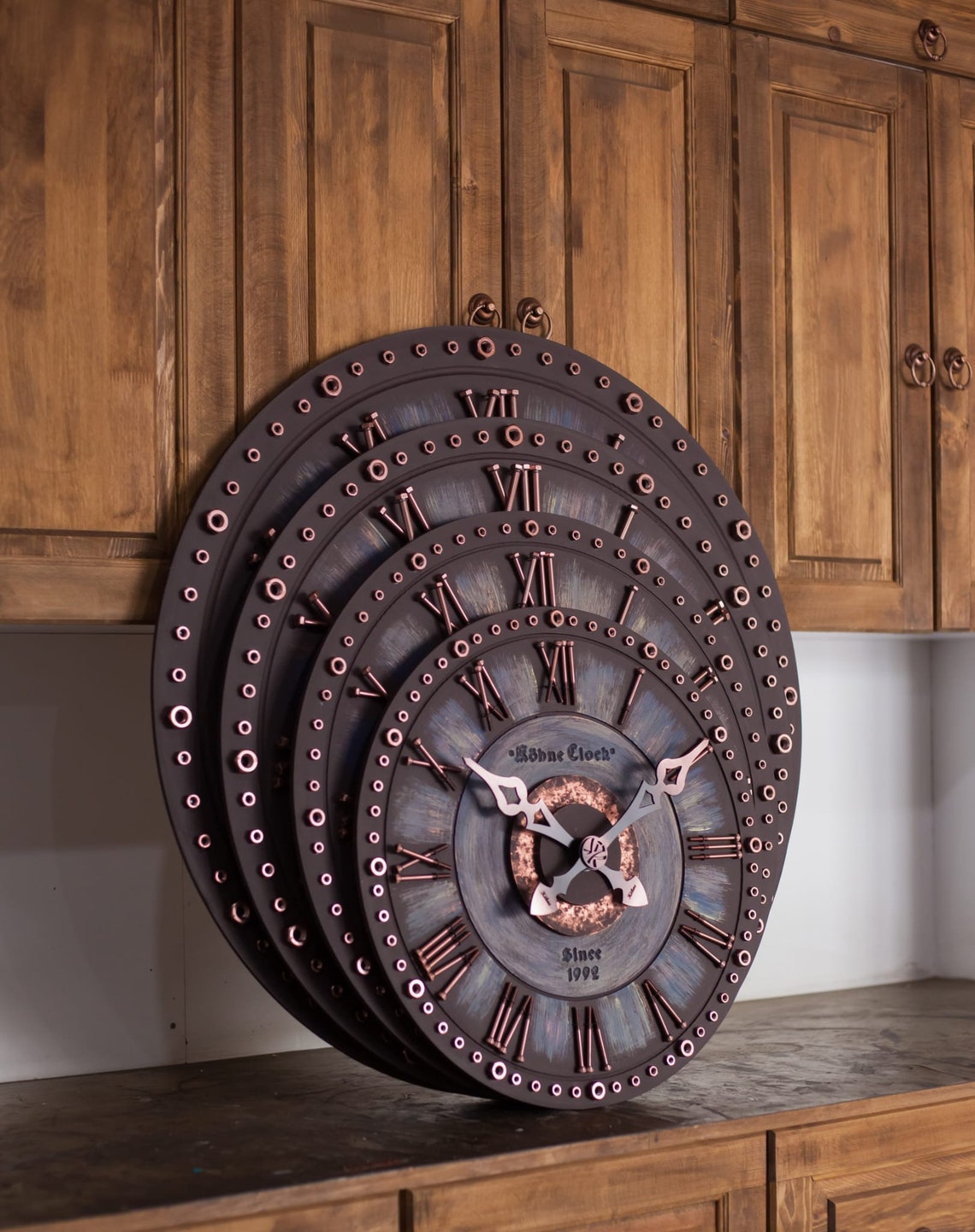 Wall Clock Cupper Blue Wall Clock BLUE Wall Clock Etsy UK