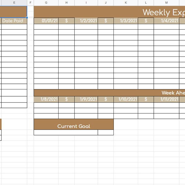 Downloadable Single Person Monthly Budget Template-Zero Based