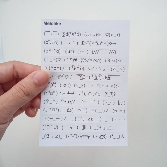 Kaomoji Cute Aesthetic Sticker Sheet Etsy