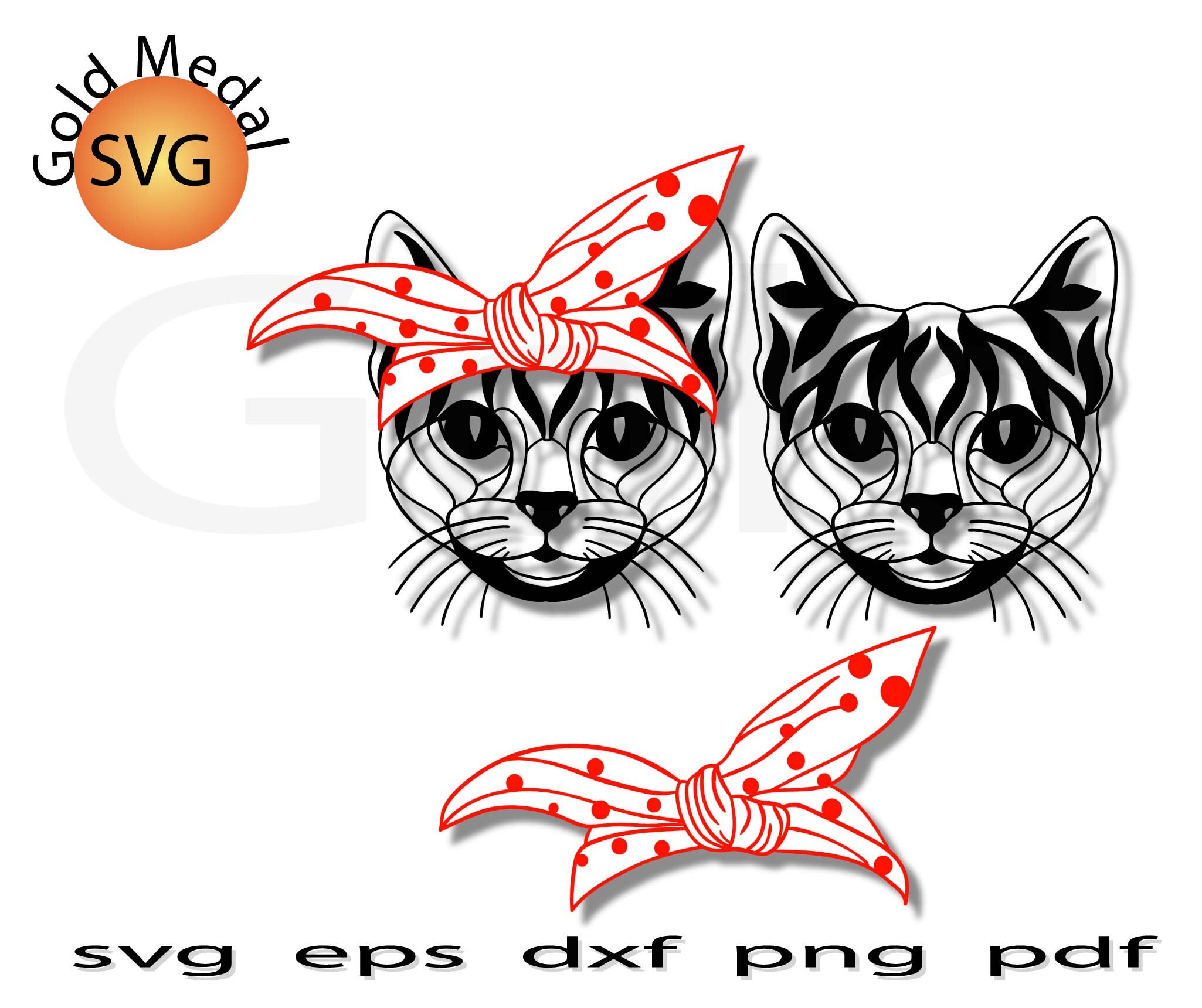 Bandana Cat Svg Cat Svg Cat Cut File Cat With Bandana Svg Etsy Australia