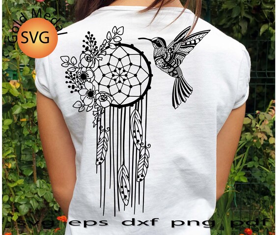 Download Hummingbird Dream Catcher Svg File For Cricut For Silhouette Etsy