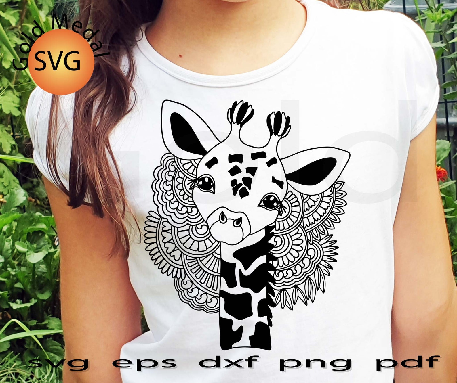 Download Mandala giraffe svg floral flower shirt birthday funny ...