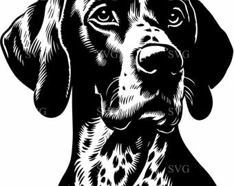Pointer Dog SVG, 4 Detailed Hunting Dog Silhouette Cut File, Outdoor Dog Design SVG for Cricut & Silhouette