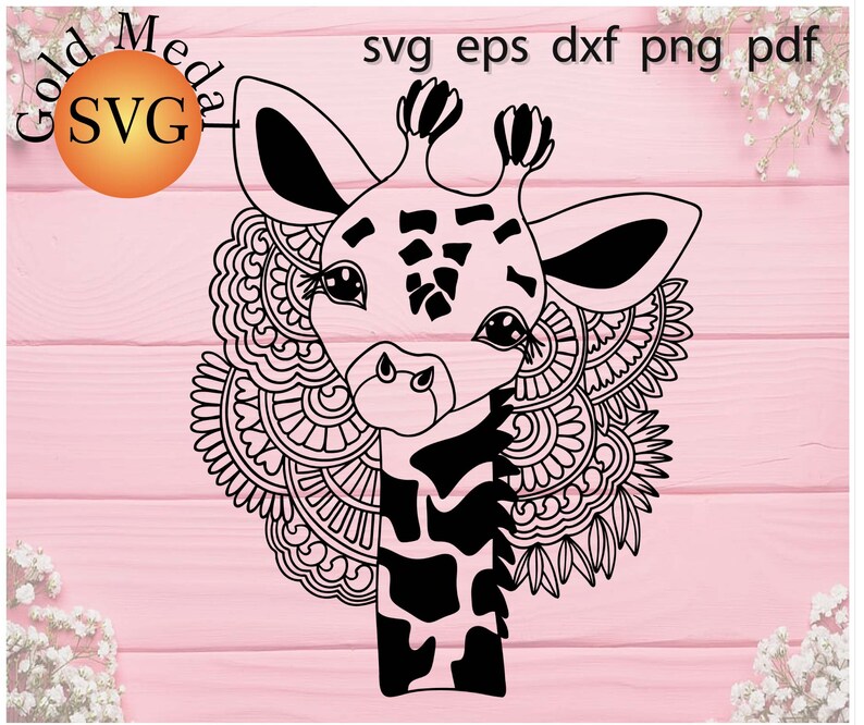 Download Mandala Giraffe Svg file for Cricut | Etsy