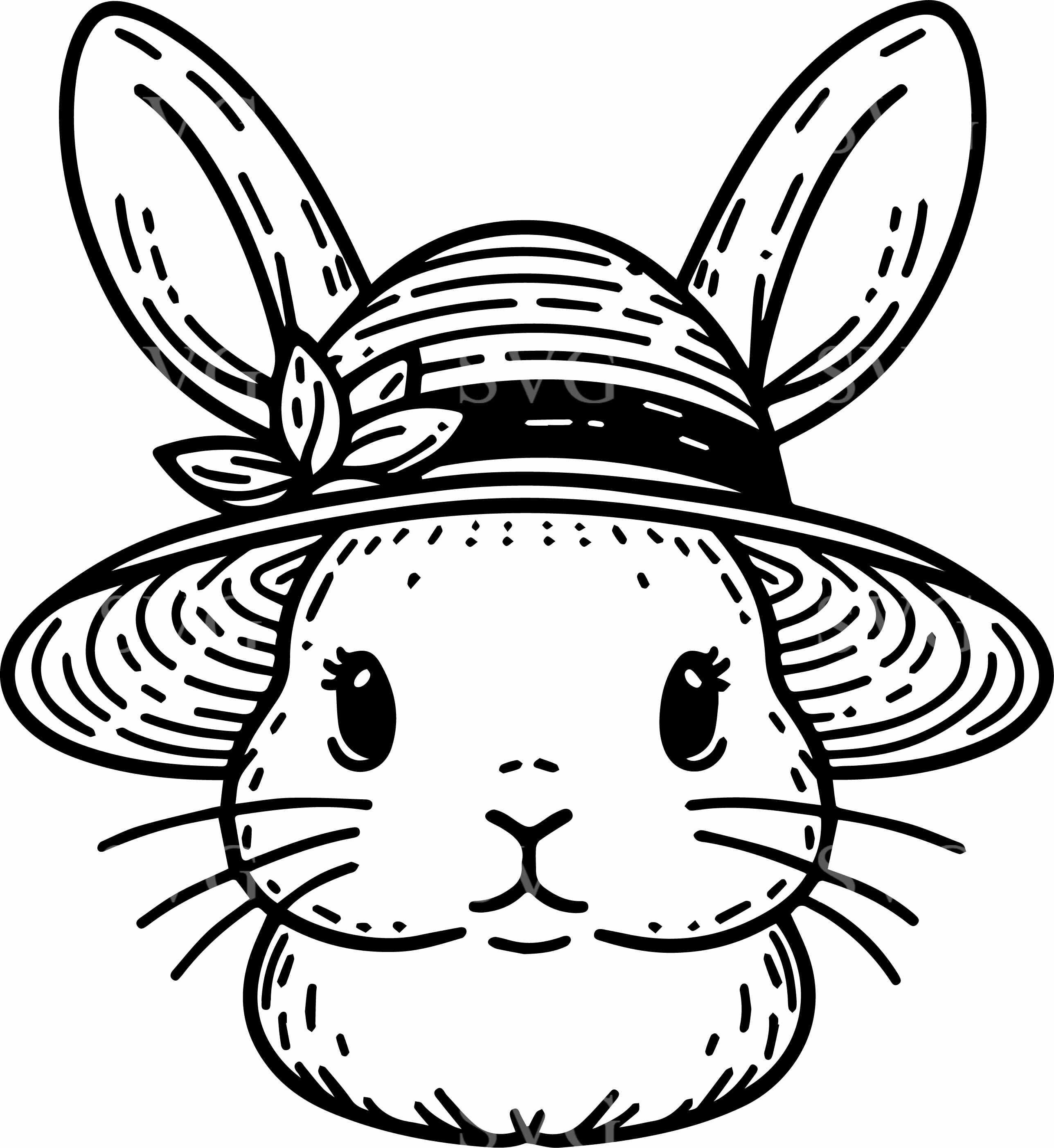 4 Floral Bunny SVG – Rabbit Flower Crown Cut File – Spring Animal ...