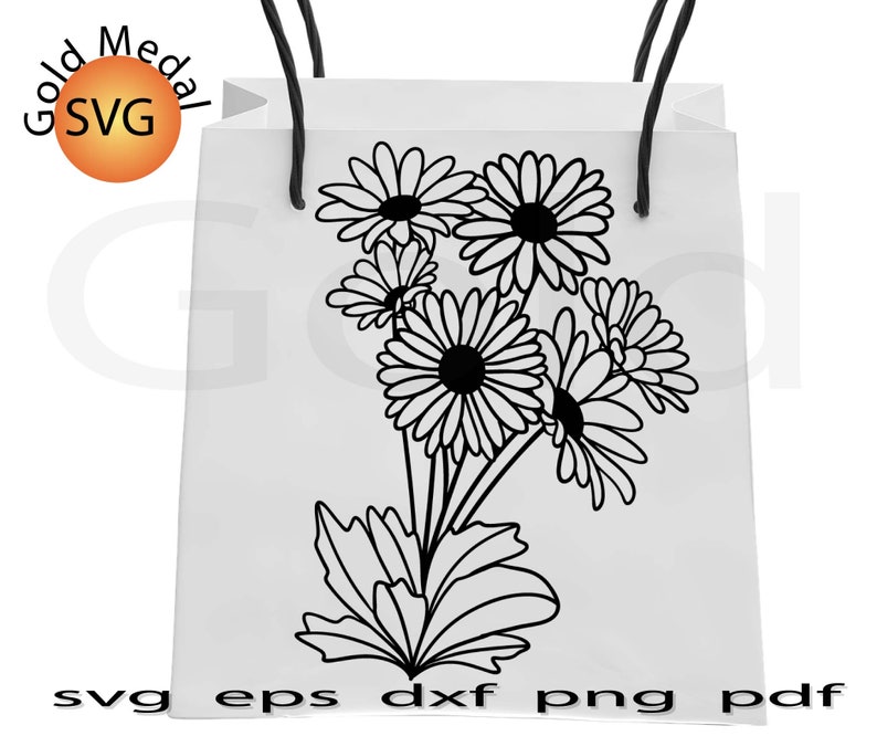 Daisy Bouquet Svg Gerbera Daisy Svg Gerbera Svg Gerber Etsy