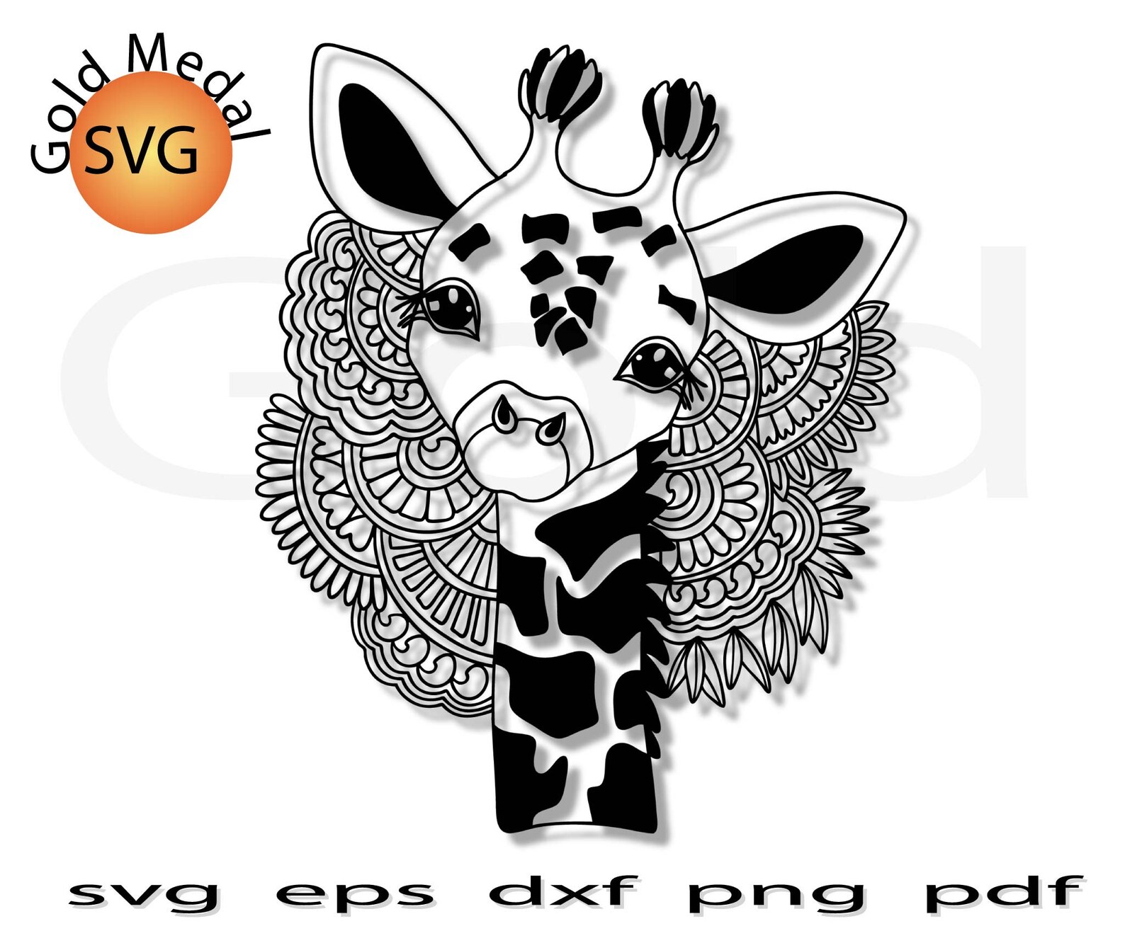 Download Mandala giraffe svg floral flower shirt birthday funny ...