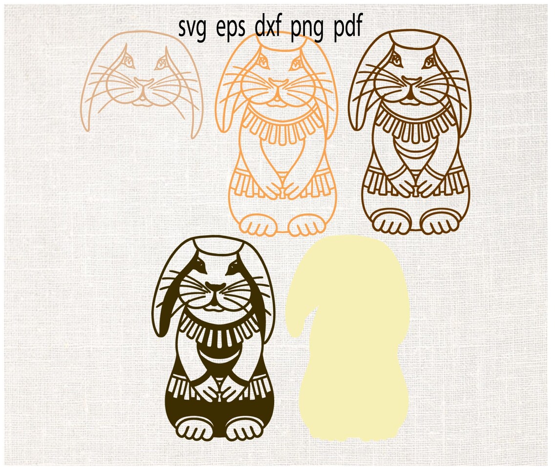 Download 3D bunny svg layered rabbit mandala animal Easter wall art ...