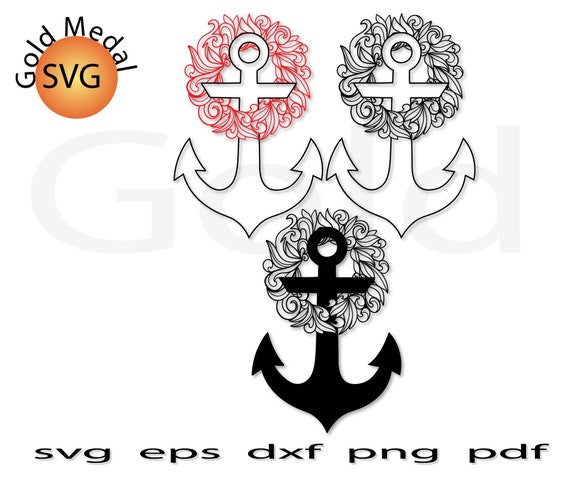 Download Floral Anchor Svg Anchor Flower Svg Anchor Wedding Svg Dxf Cut Etsy PSD Mockup Templates