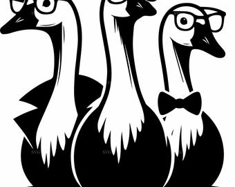 8 Halloween Goose Ghost SVG – Funny Geese, Spooky Farmhouse Decor Cut File
