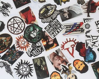 Waterproof Stickers Supernatural 50 Pack Stickers Fandom Stickers SPN Stickers Vinyl Stickers FAST SHIPPING