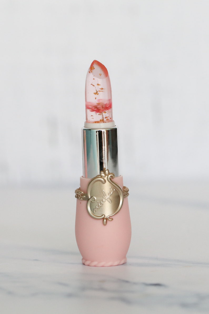Flower Jelly Lipstick Green Color Changing Lipgloss Etsy