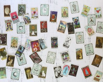 Tarot Cards 50 Pack Stickers - Vinyl Stickers - Waterproof Stickers - Tarot Graffiti Stickers