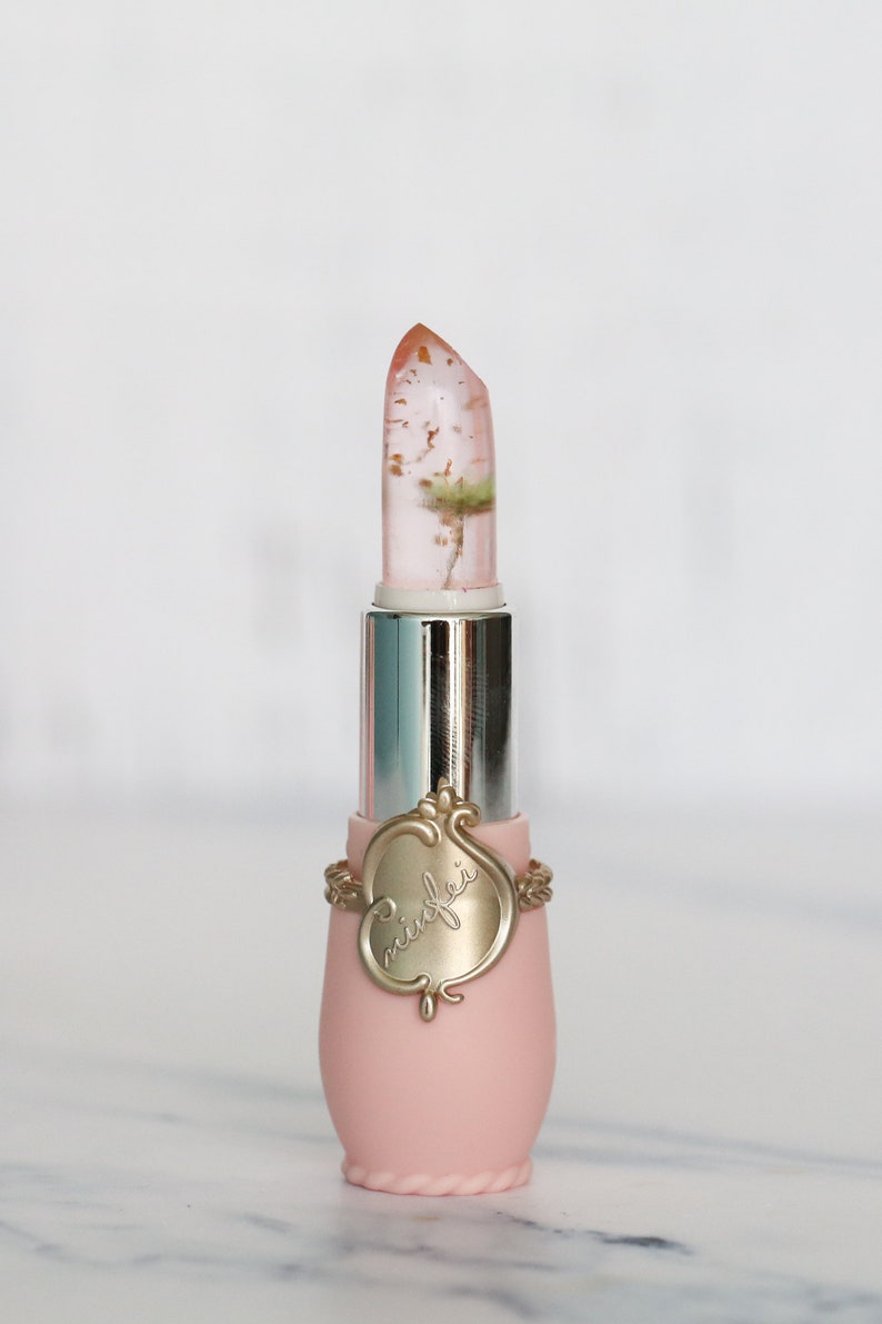 Flower Jelly Lipstick Green Color Changing Lipgloss Etsy