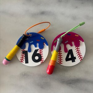 Personlig bagageetikett för basebollglass med slagträ: Anpassad sport- och reseaccessoar