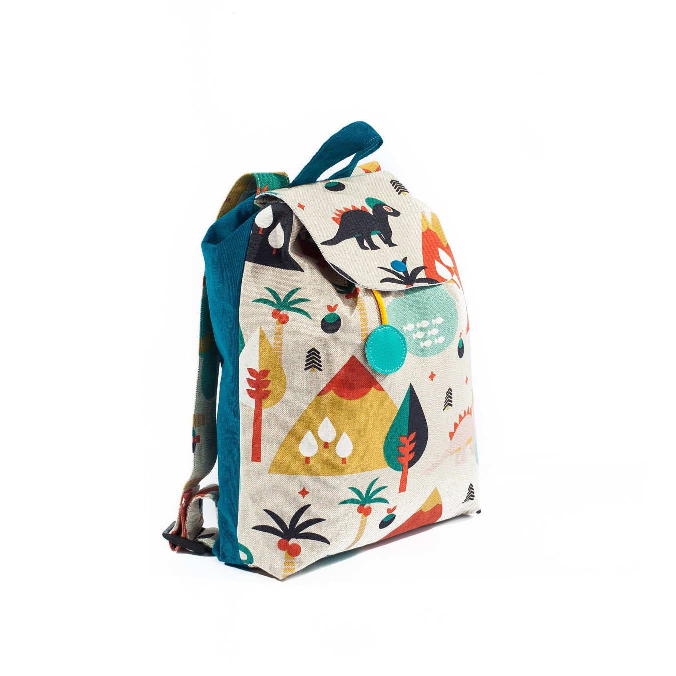 Customizable Children's Backpack in Printed Cotton Fabric and Plain Velvet Fabric Etsy UK