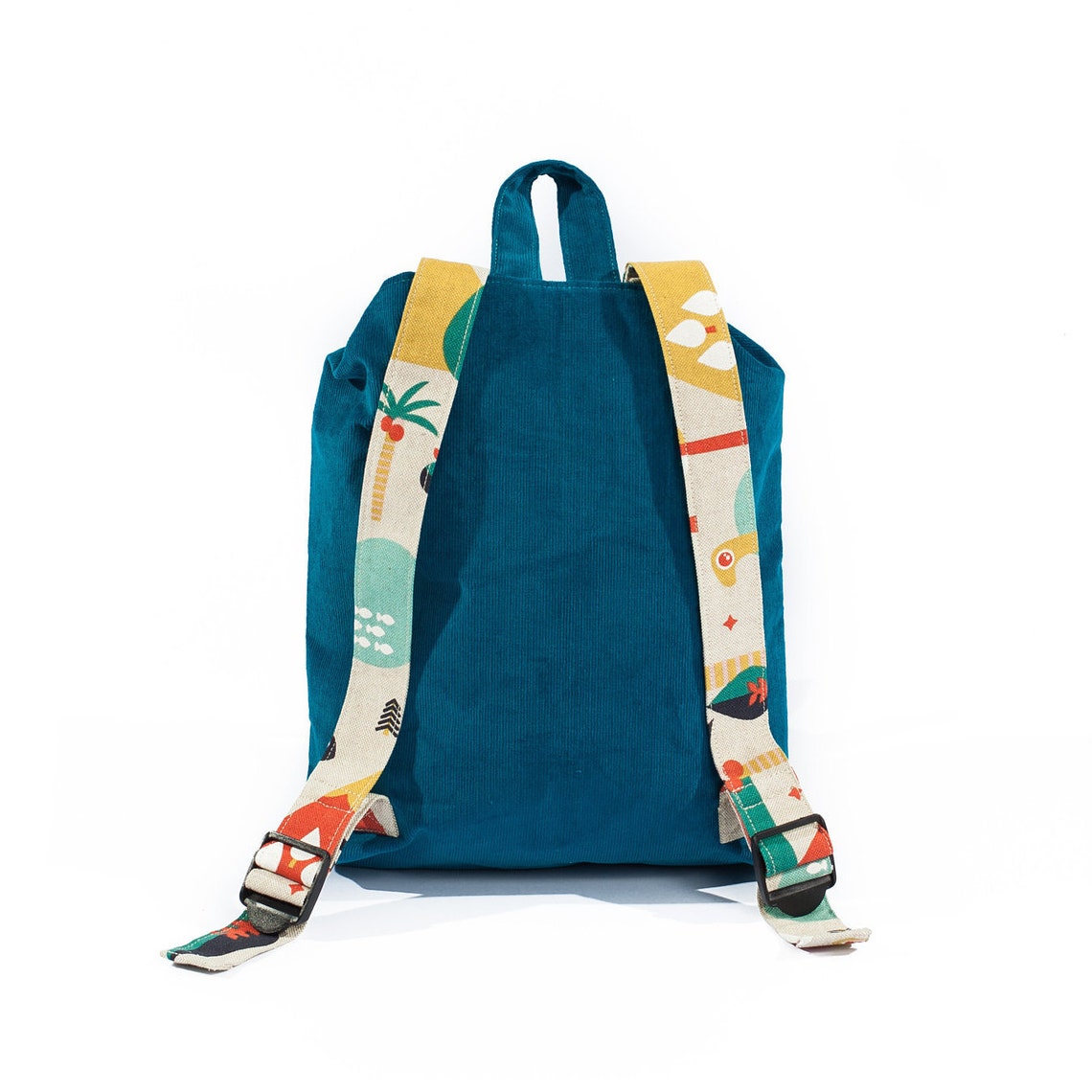 Customizable Children's Backpack in Printed Cotton Fabric and Plain Velvet Fabric Etsy UK