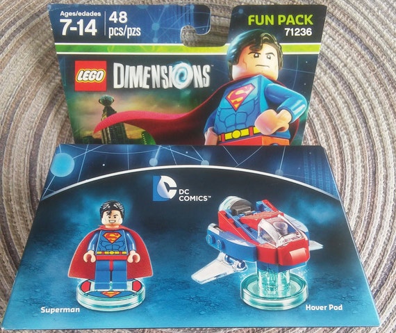 Lego Dimensions-Superman Fun Pack #71236-Superman-Hoverpod-48 pieces-Sealed in Box-Free Shipping