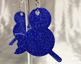 Mickey Mouse Ice Cream Glitter Earrings - Disney Jewellery - Gifts for her - Unique Earrings - Disneyworld - Disneyland - Mickey Mouse