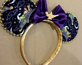 Nero Minnie Mouse Orecchie Con Fiocco in Raso Rosso /& Bianco A Pois Su Cerchietto Alice