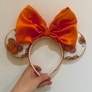 Mickey Mouse Ears Pumpkin Halloween Orange Disney Hairband Disneyworld Disneyland Disneyween UK Headband Minnie Mouse