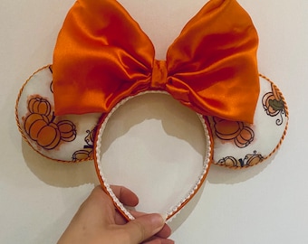 Mickey Mouse Ears Pumpkin Halloween Orange Disney Hairband Disneyworld Disneyland Disneyween UK Headband Minnie Mouse