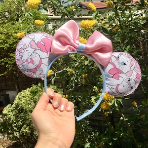 Aristocats Marie Pink Blue Disney Mickey Mouse Ears Classic 90s Disney Movie