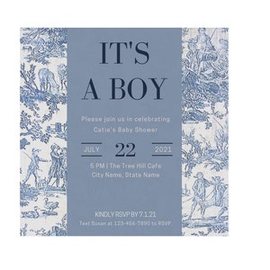 Baby Shower Invitation - Baby Boy