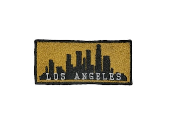 Los Angeles Silhouette City  - Iron On Glue Patch Sticker Applique - Jackets, DIY and Backpacks Size: 1.7 x 3.9 inches