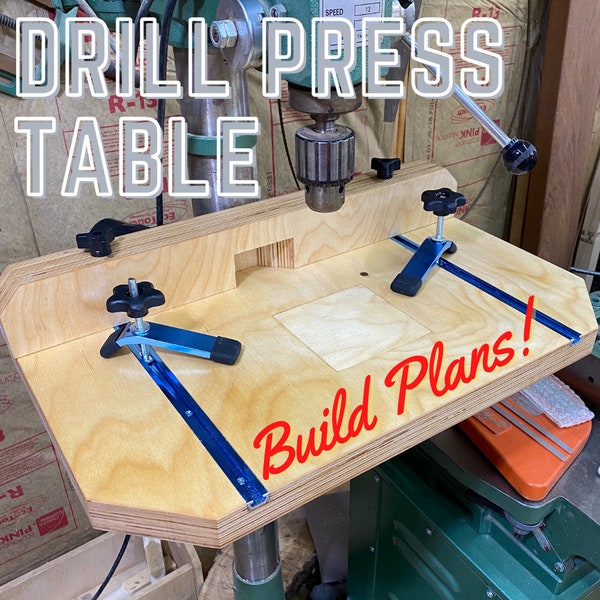 Drill Press Table With Built In Dust Collection Build Plans, PDF File