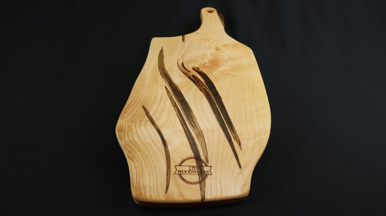 Live Edge Spalted/Ambrosia Maple Charcuterie shops Board, Cheese Tray, Serving Board, Charcuterie, With Handles, Wooden Charcuterie, Wood Tray