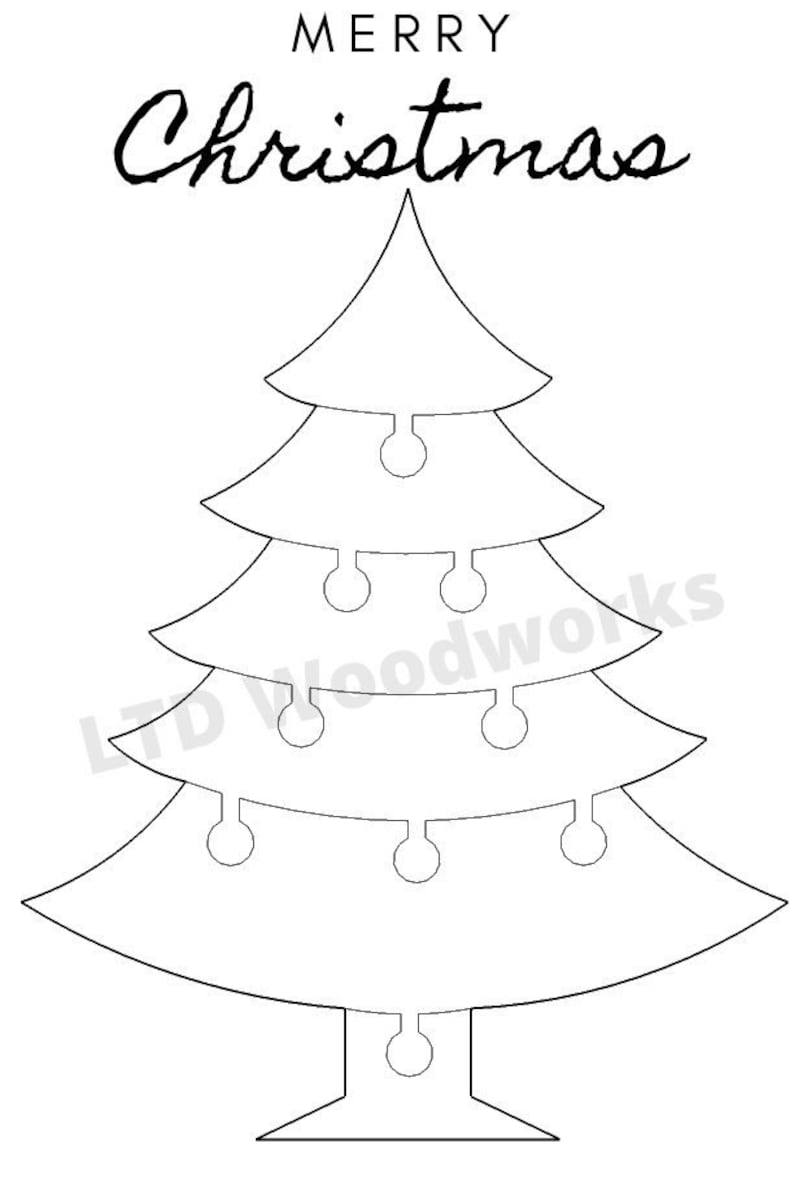 Christmas Tree Scroll Saw Pattern (Instant Download) Etsy