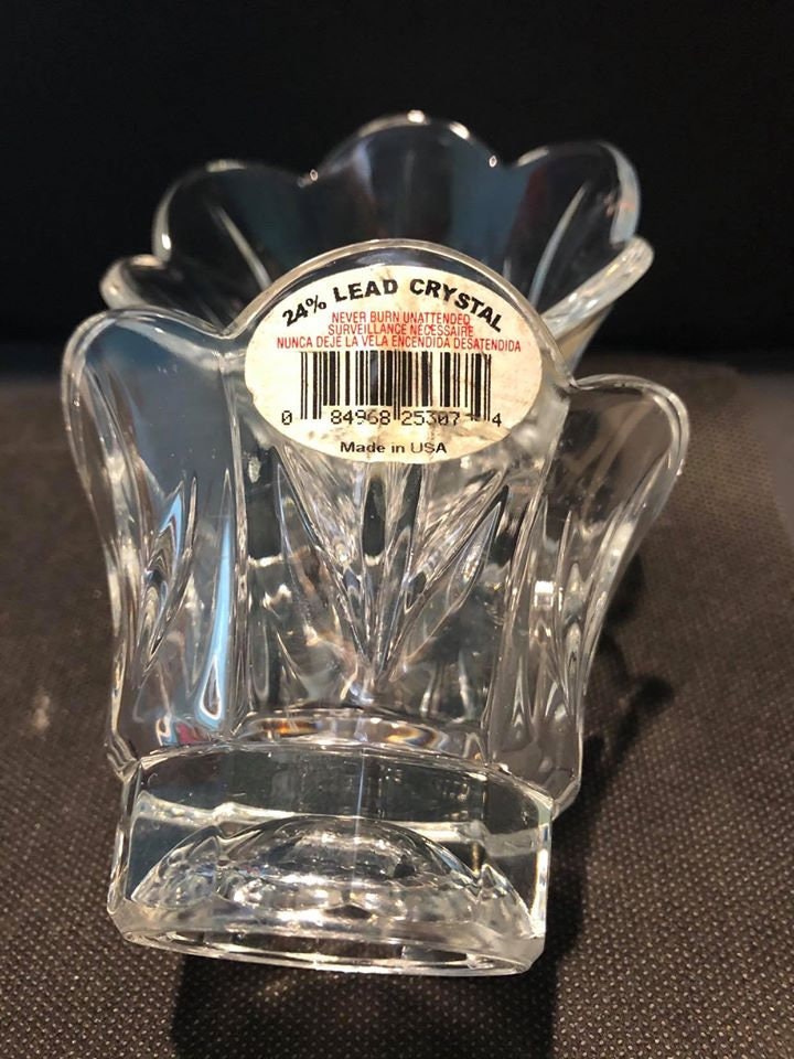 Vintage 24 percent lead crystal votive candle holders made in Etsy