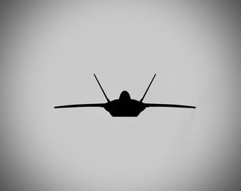 F-22 Raptor Arte de pared de acero
