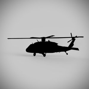 UH-60 Blackhawk Helicopter Steel Wall Art
