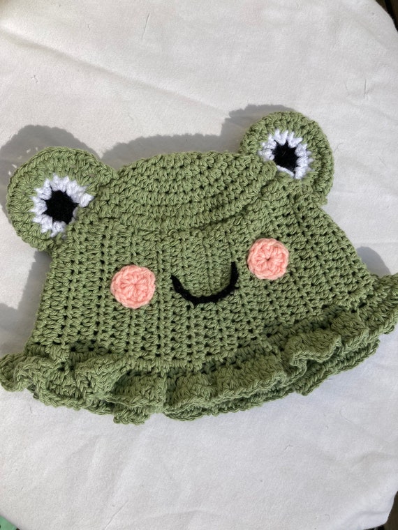 Crochet Frog Bucket Hat Made to Order 