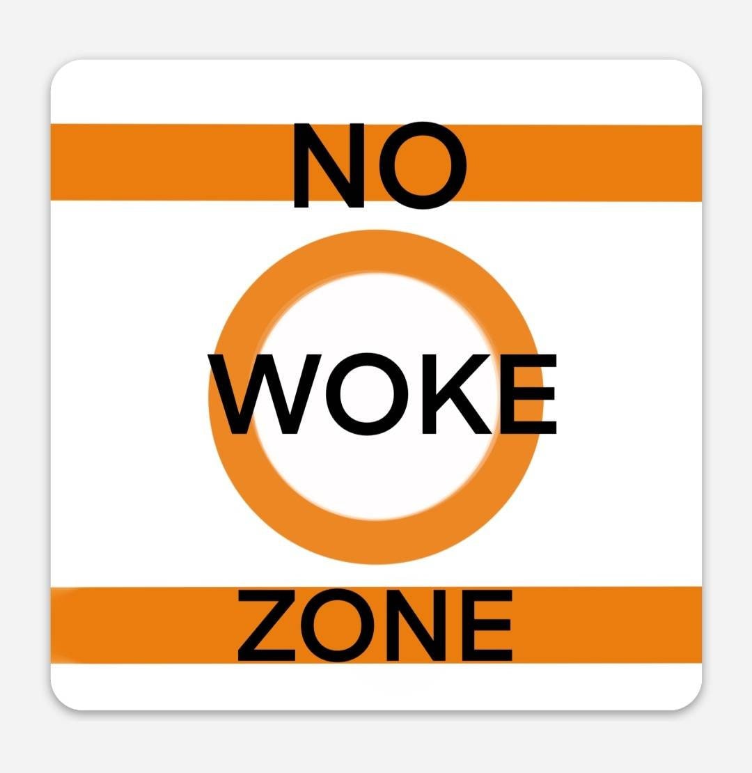 No Woke Zone Sticker - Etsy