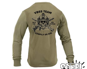 Navy VBSS Team Long Sleeve Shirt  - Coyote Brown Military Uniform Shirt - Pirate Hunters