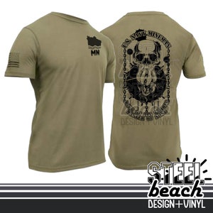 Navy Mineman Tee - MN Insignia - Coyote Brown Military Uniform Shirt