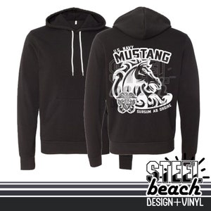 CWO LDO Mustang Sweatshirt - Military Veteran Hoodie - Chief Warrant/Limited Duty Officer