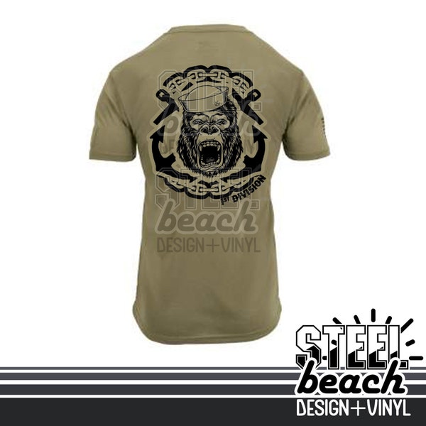 Navy Boatswain's Mate T-shirt  - Coyote Brown Military Uniform Shirt - Deck Ape