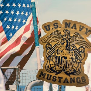 Military Mustang Sticker - Up Through The Ranks - CWO LDO