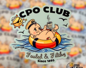 CPO Club Chief Sticker - Fouled & Filthy - Military Chief Pride Veteran