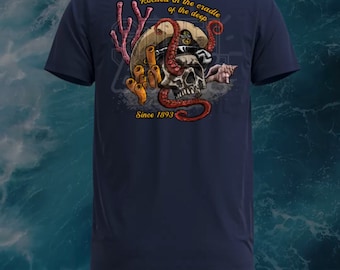 CPO Chief T-Shirt - Rocked in the Cradle of the Deep - Navy Chief Navy Pride 1893 Shirt