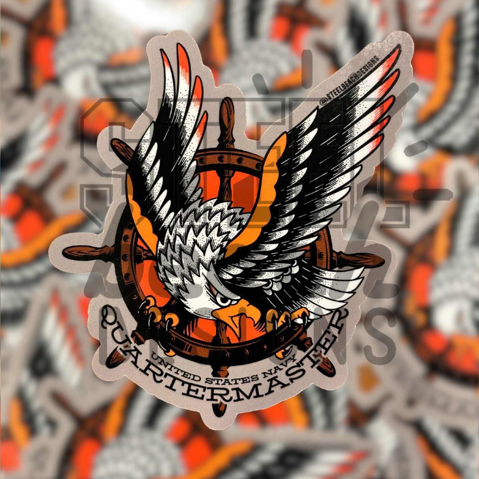 Navy QM Sticker Navy Quartermaster Decal Ships Wheel Insignia - Etsy