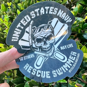 Rescue Swimmer Sticker - Military SAR Decal - So Others May Live