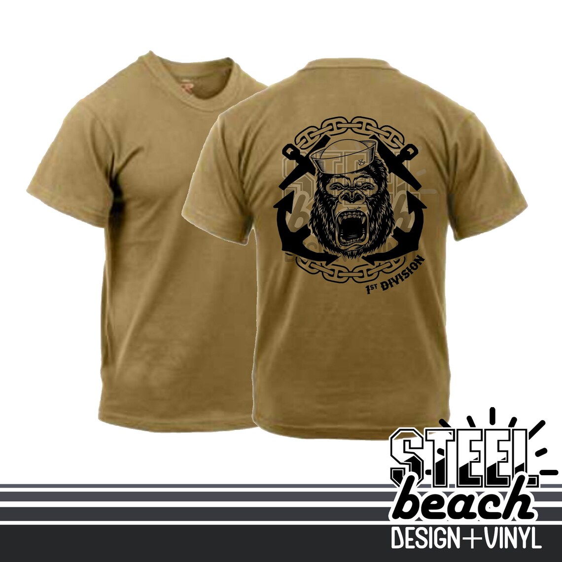 Navy Boatswain Mate Tshirt Coyote Brown Military Uniform Etsy