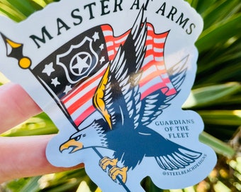 Master At Arms Sticker - MA Eagle Decal - Master-At-Arms Flag - Military Police